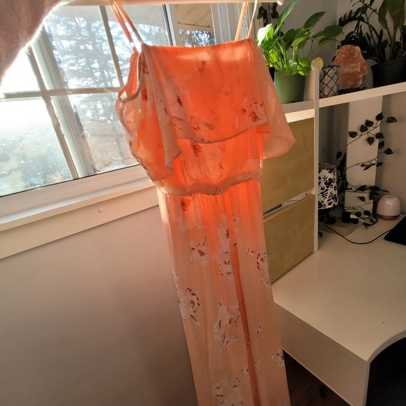 Floral Peach Maxi Dress XXS, Reitmans - Picture 3 of 10